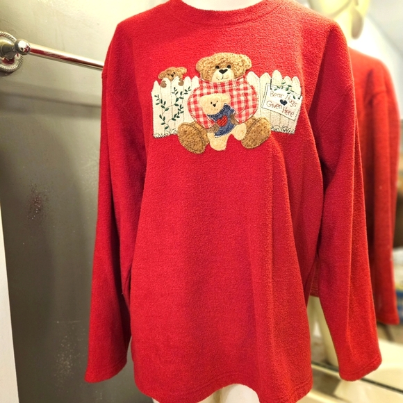 Vintage Light House Apparel Bear Hugs Long Sleeve Sz L - Picture 1 of 4